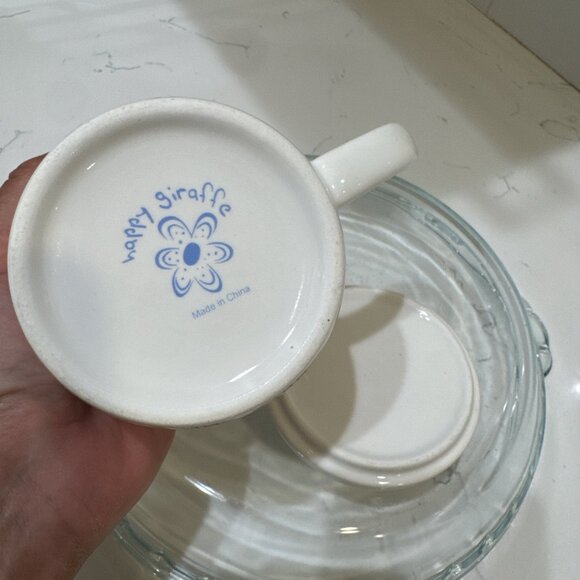 Happy Giraffe Coffee Mug With Lid/ Top Made in China - Picture 14 of 14